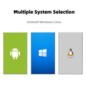 Digital signage multiple operating system selection showing Android, Windows, and Linux compatibility options for flexible deployment