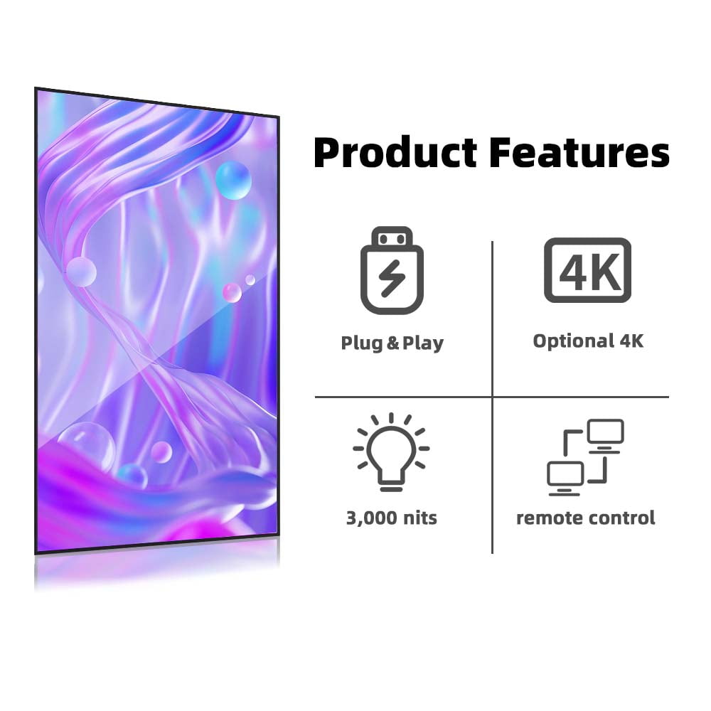 Hanging ceiling-mounted window display digital signage for retail storefront advertising